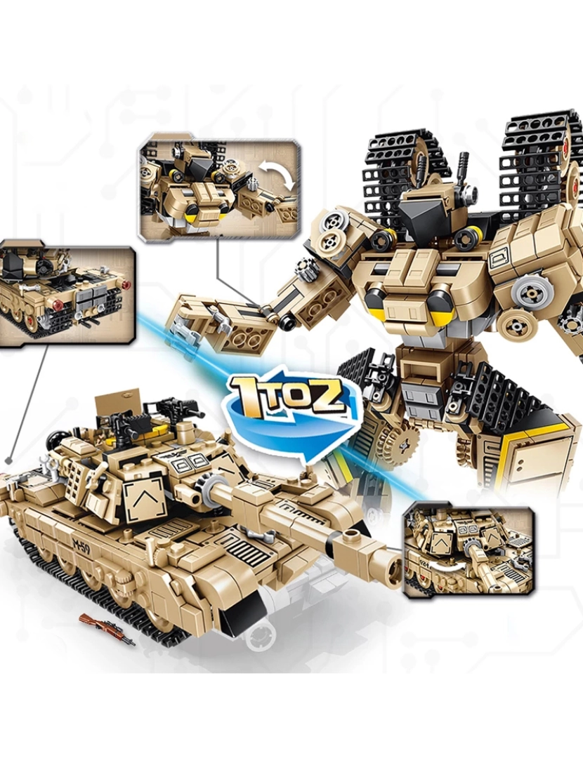 imagem de DAM. Robô conversível em tanque de batalha, 810 peças4