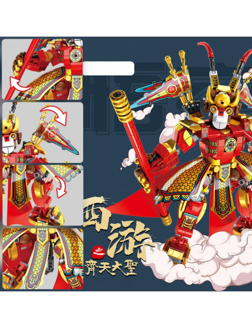 imagem de DAM. Monkey King mitologia oriental mecha 501 peças2