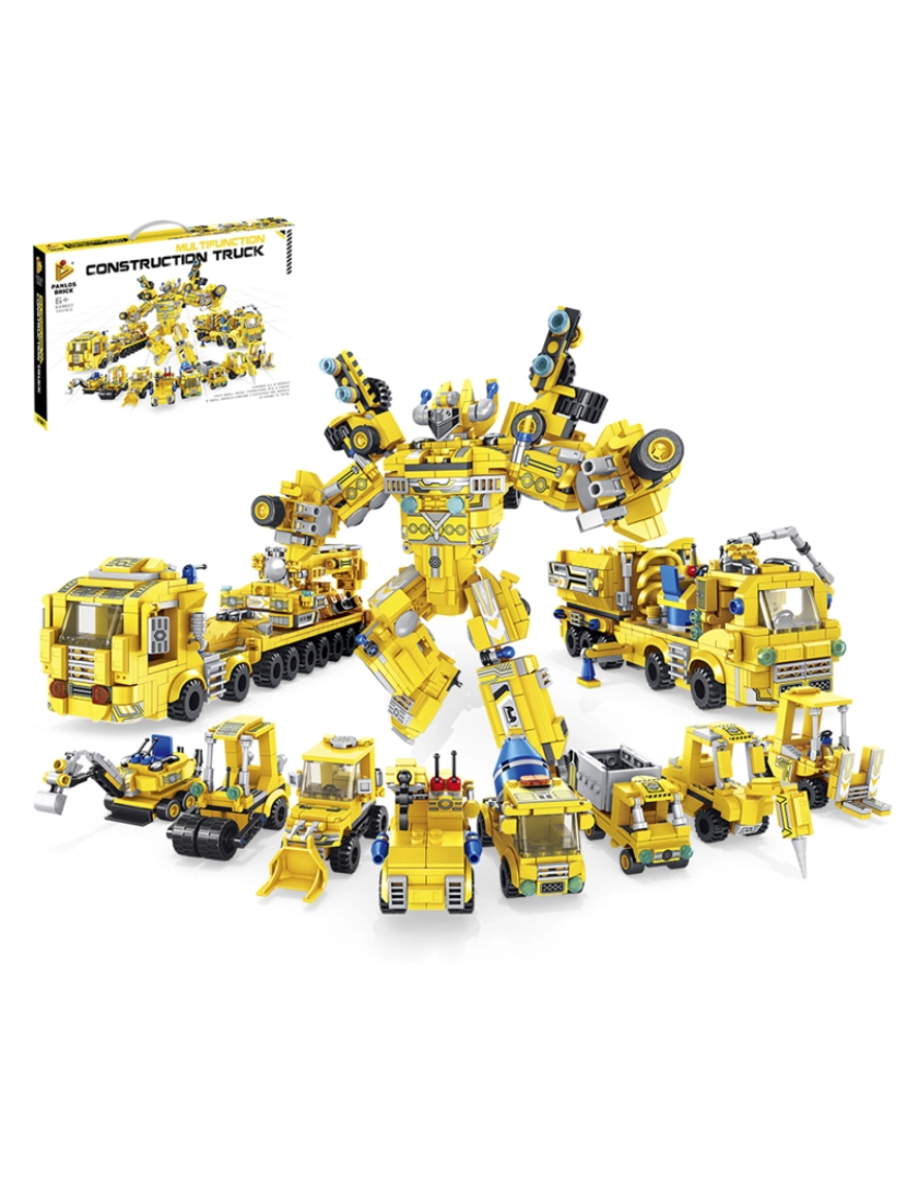 imagem de DAM. Robô de construção, 723 peças. Construa 8 modelos individuais com 2 formas cada ou 2 veículos médios.1
