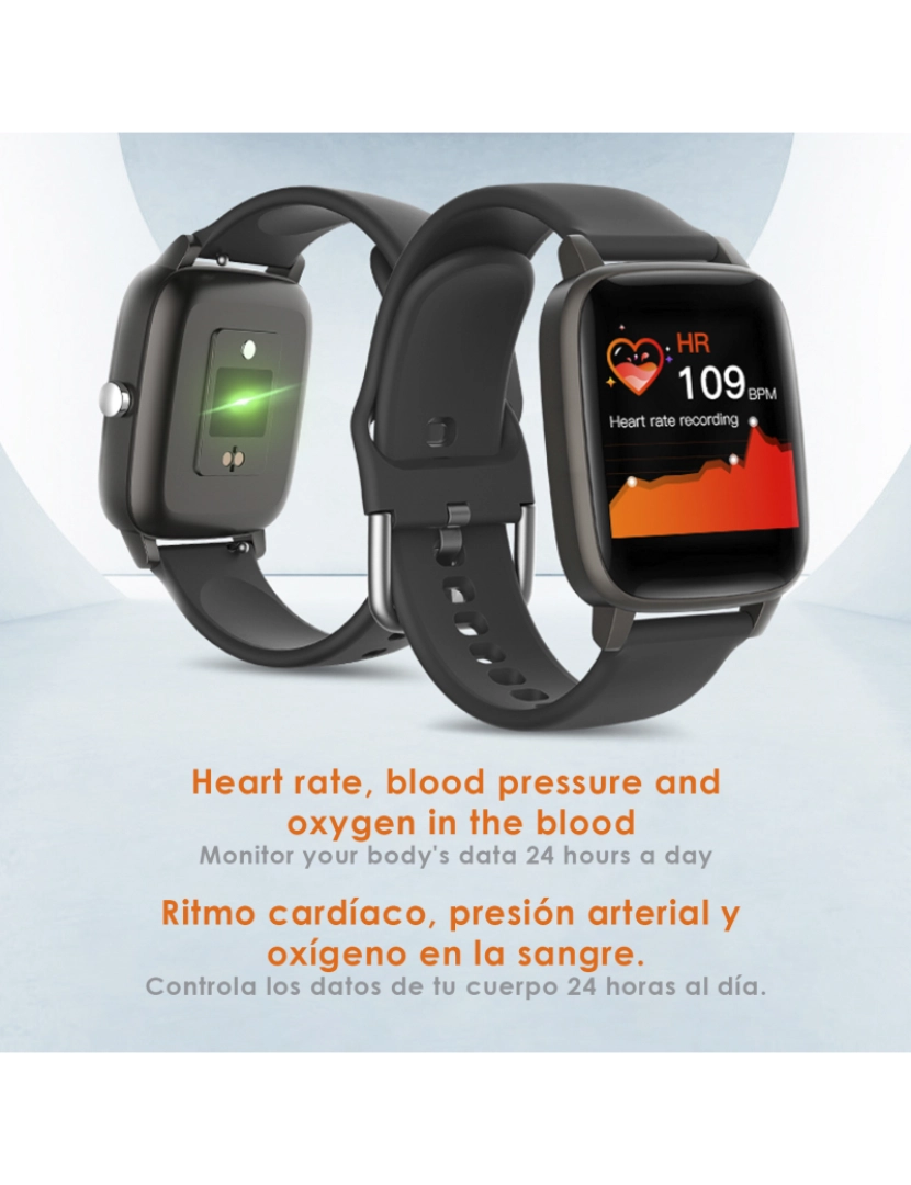 imagem de DAM. Smartwatch T98 com temperatura corporal, monitor cardíaco e modo multisport3