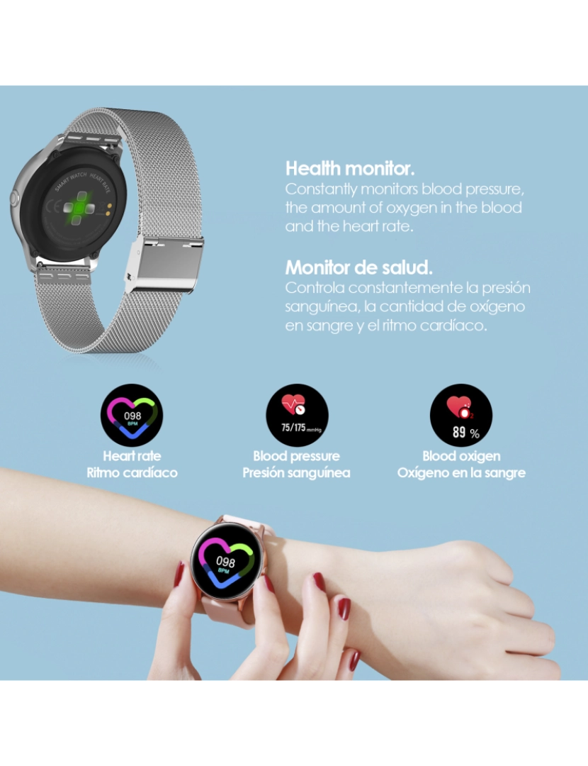 imagem de DAM. Tela circular Smartwatch DT88, com monitor cardíaco, altitude, pressão, radiação UV e modo multisport2