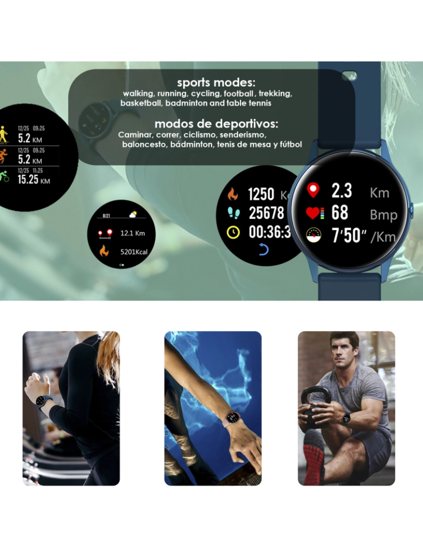 imagem de DAM. Tela circular Smartwatch DT88, com monitor cardíaco, altitude, pressão, radiação UV e modo multisport4