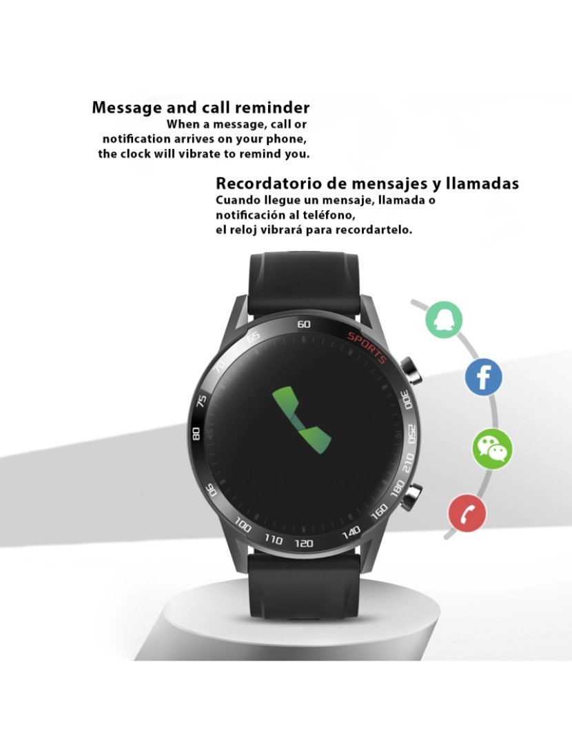 imagem de DAM. Smartwatch T23 com temperatura corporal, pressão arterial, oxigênio no sangue e modo multiesportivo.5