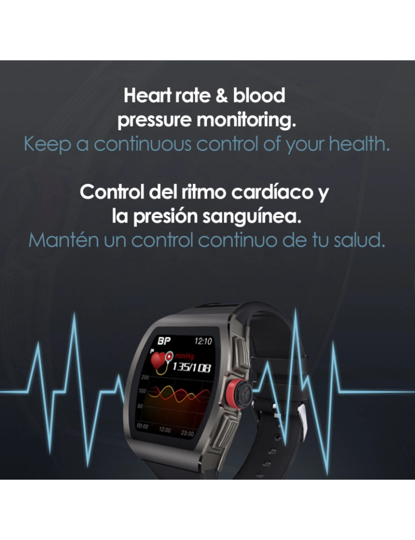 imagem de DAM. Smartwatch M11 com tensão, monitor cardíaco, 10 modos multiesportivos.3