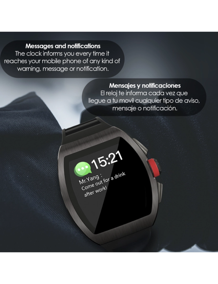 imagem de DAM. Smartwatch M11 com tensão, monitor cardíaco, 10 modos multiesportivos.5