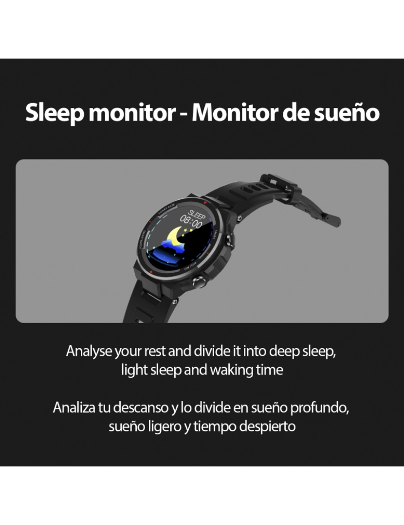 imagem de DAM. Smartwatch Q70 com monitor cardíaco, pressão arterial e 9 modos multiesportivos.7