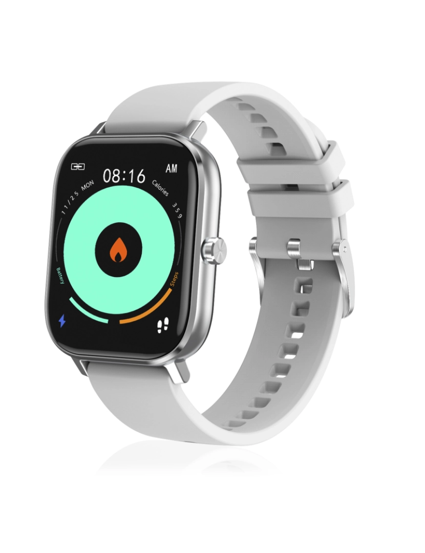 imagem de DAM. Smartwatch DT35+ com termômetro, monitor de pressão arterial e oxigênio. Notificações de tela iOS e Android.8