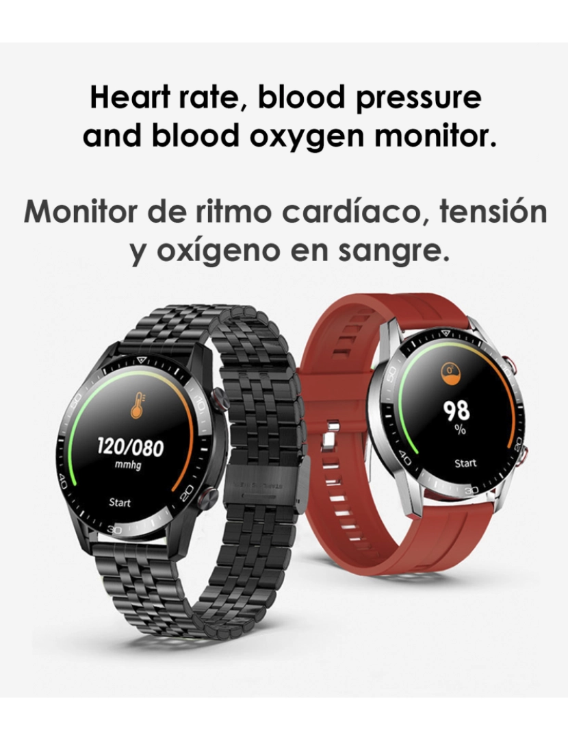 imagem de DAM. Smartwatch TK28 com monitor cardíaco, pressão arterial e O2. Vários modos esportivos.2