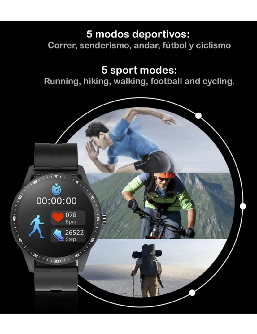imagem de DAM. Smartwatch X6 com fones de ouvido Bluetooth 5.0 TWS integrados, monitor de pressão arterial e oxigênio.5