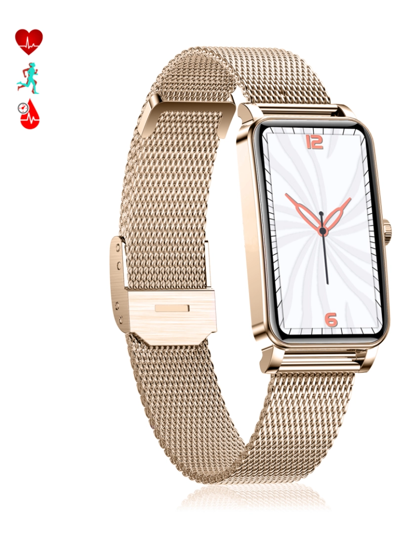 DAM - DAM. Smartwatch esportivo especial para mulheres ZX19. 12 modos esportivos, monitor cardíaco, O2 no sangue e pressão arterial.