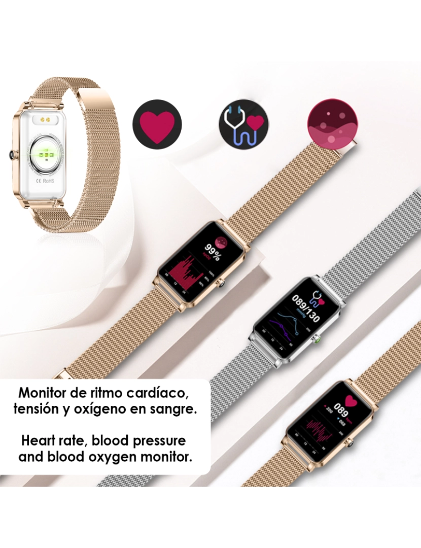 imagem de DAM. Smartwatch esportivo especial para mulheres ZX19. 12 modos esportivos, monitor cardíaco, O2 no sangue e pressão arterial.2