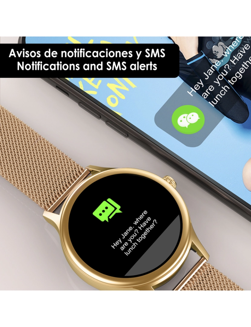 imagem de DAM. Smartwatch DT66 com monitor de pressão arterial e oxigênio. Vários modos esportivos. Notificações para iOS e Android.5