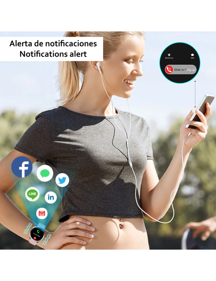 imagem de DAM. Smartwatch M18 Plus. Pulseira de couro e silicone. Com termômetro corporal, frequência respiratória, pressão arterial e O2. modo multiesportivo.7