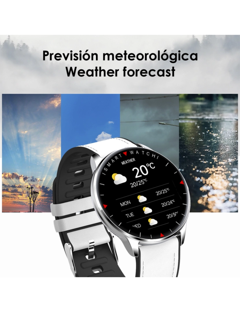 imagem de DAM. Smartwatch Y90 com 8 modos esportivos, monitor de O2 e pressão arterial. Notificações com mensagem na tela. Cinta metálica.7