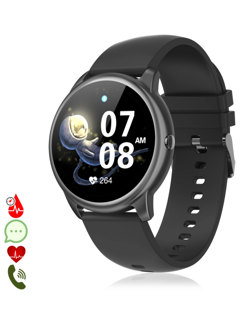 imagem de DAM. R7 smartwatch esportivo. Bateria de longa duração, 10 modos esportivos, monitor cardíaco dinâmico.1