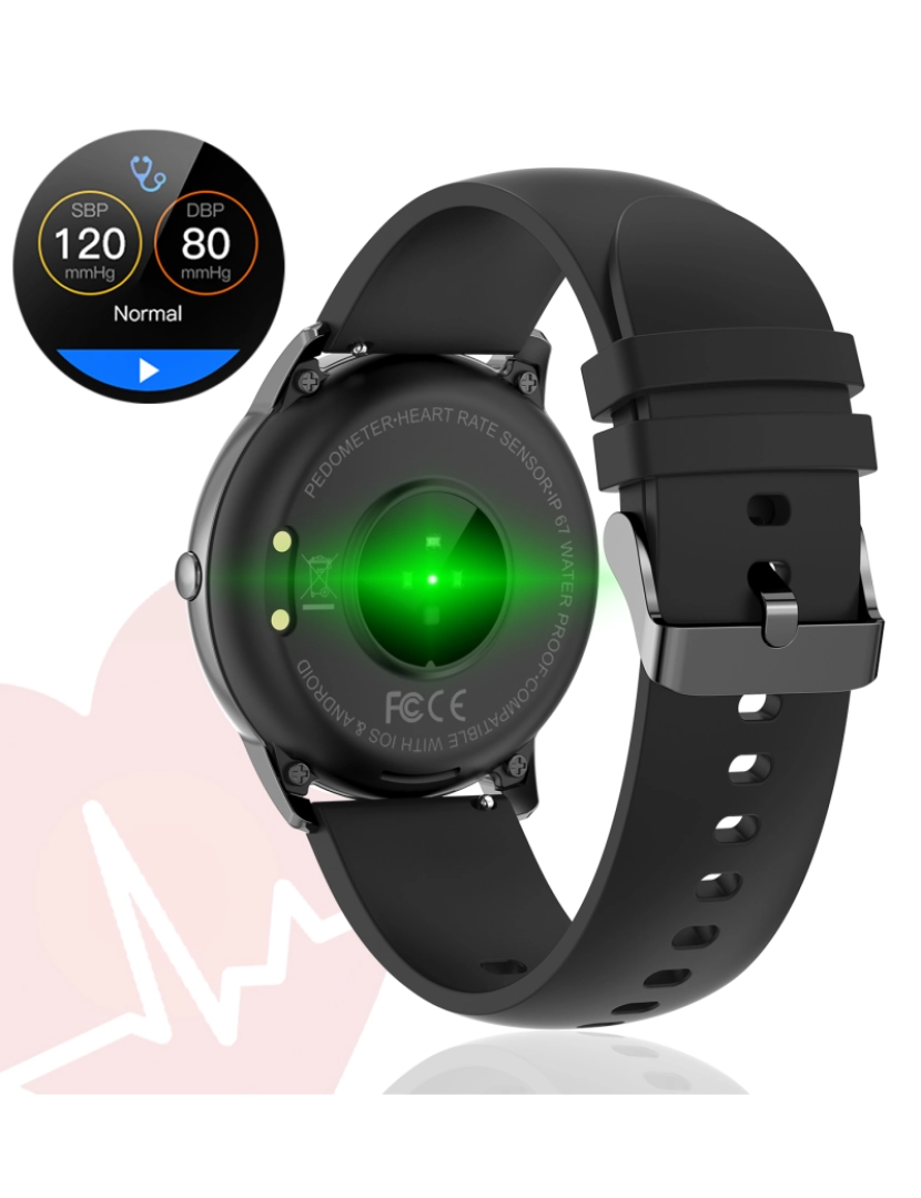 imagem grande de DAM. R7 smartwatch esportivo. Bateria de longa duração, 10 modos esportivos, monitor cardíaco dinâmico.2