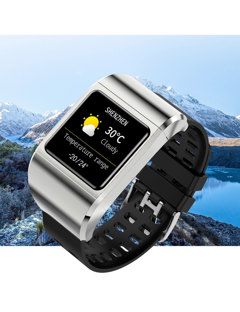 imagem de DAM. Smartwatch G36 Pro com fones de ouvido Bluetooth 5.0 TWS integrados. Monitor de pressão arterial e oxigênio; modo multiesportivo.5