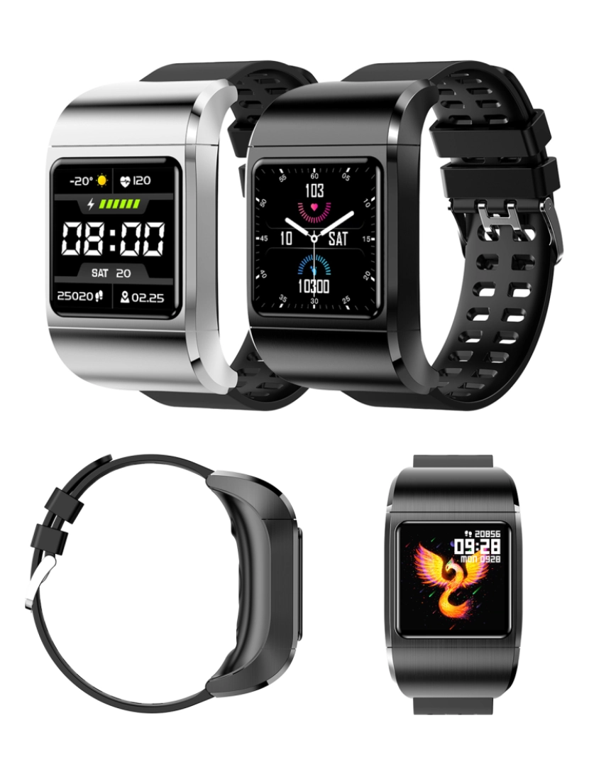 imagem de DAM. Smartwatch G36 Pro com fones de ouvido Bluetooth 5.0 TWS integrados. Monitor de pressão arterial e oxigênio; modo multiesportivo.8