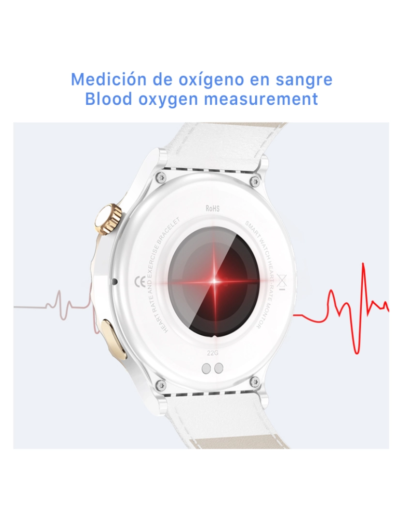 imagem de DAM. Smartwatch E23 com monitor de pressão arterial e O2. 15 modos esportivos, NFC.4