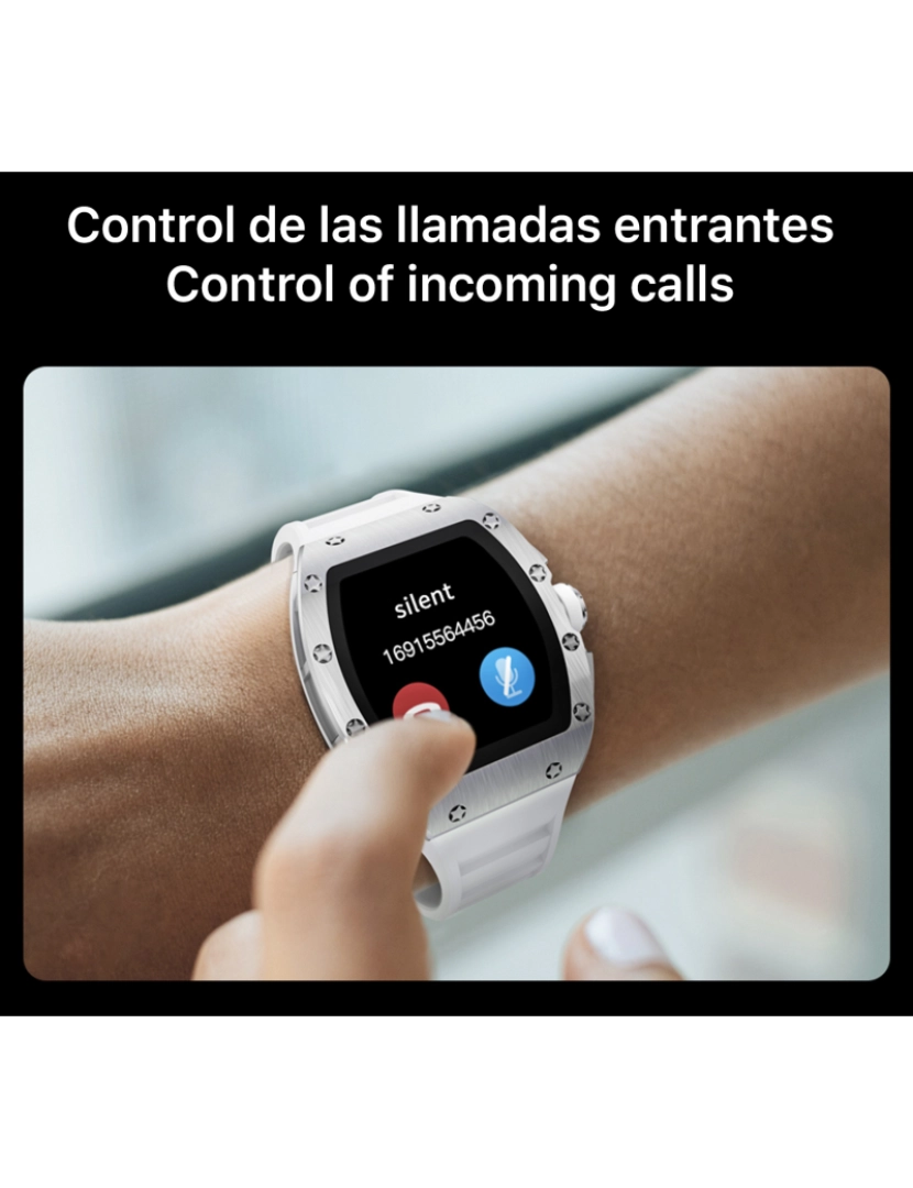 imagem de DAM. Smartwatch M2 com pressão arterial, monitor cardíaco, 10 modos multiesportivos. Notificações de aplicativo.5