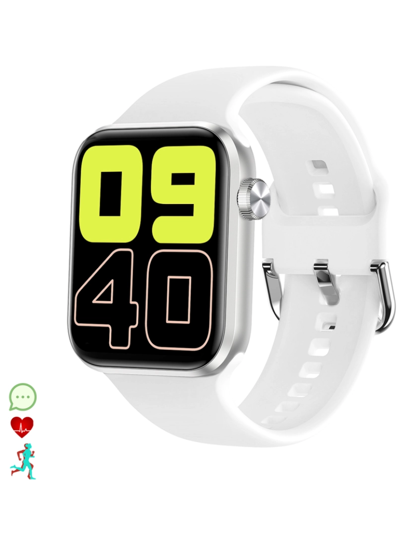 DAM - DAM. Smartwatch A02 com coroa multifuncional inteligente, O2 sanguíneo e modo multiesportivo.