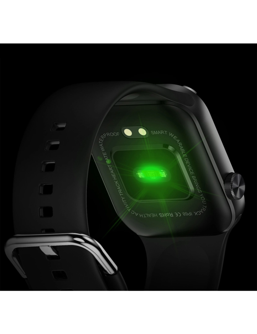 imagem de DAM. Smartwatch A02 com coroa multifuncional inteligente, O2 sanguíneo e modo multiesportivo.6