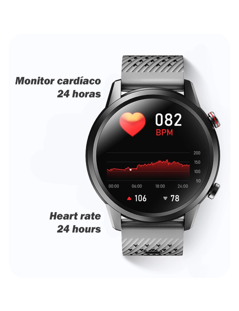 imagem de DAM. Smartwatch F32 com 20 modos esportivos. Monitor cardíaco, pressão arterial e oxigênio.3