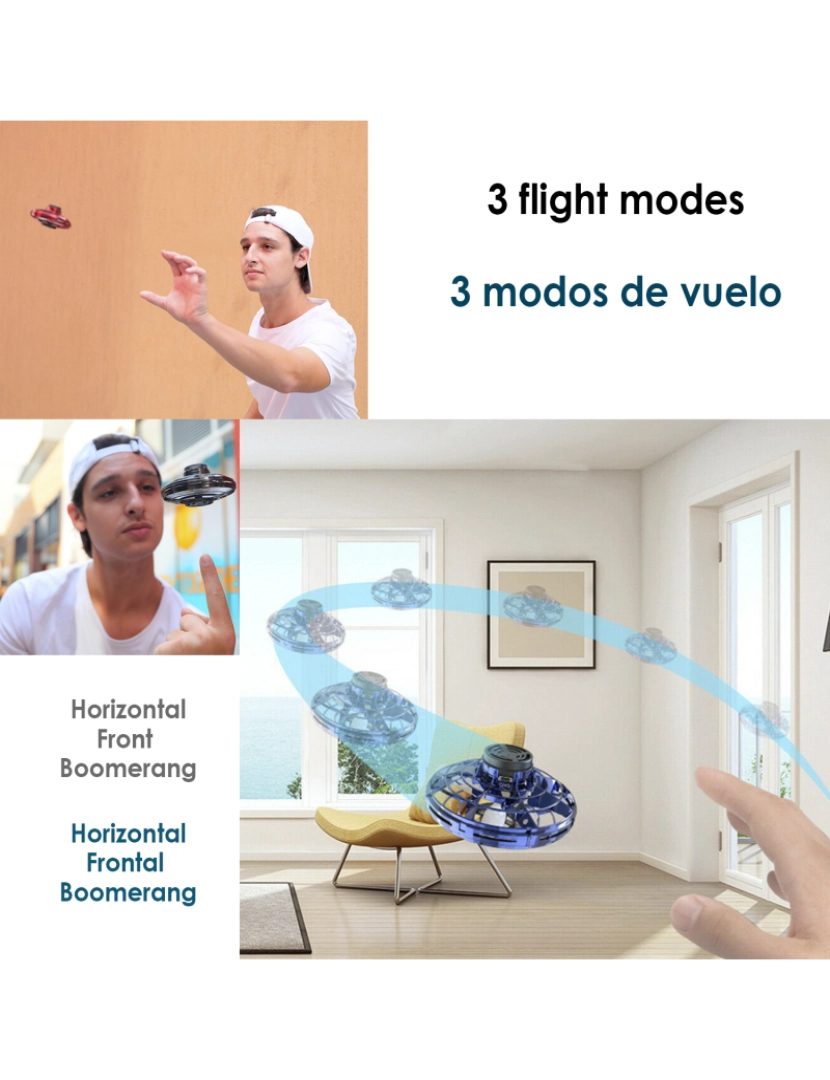 imagem de DAM. Spinner voador com luzes LED.2