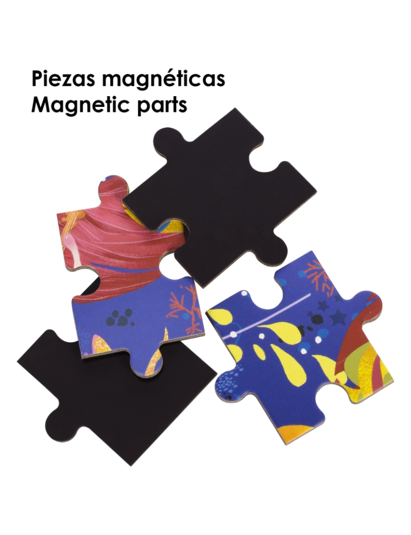 imagem de DAM. Desenho de quebra-cabeças Um conto de fadas de 40 peças magnéticas. Formato de livro, 2 quebra-cabeças de 20 peças em 1.4