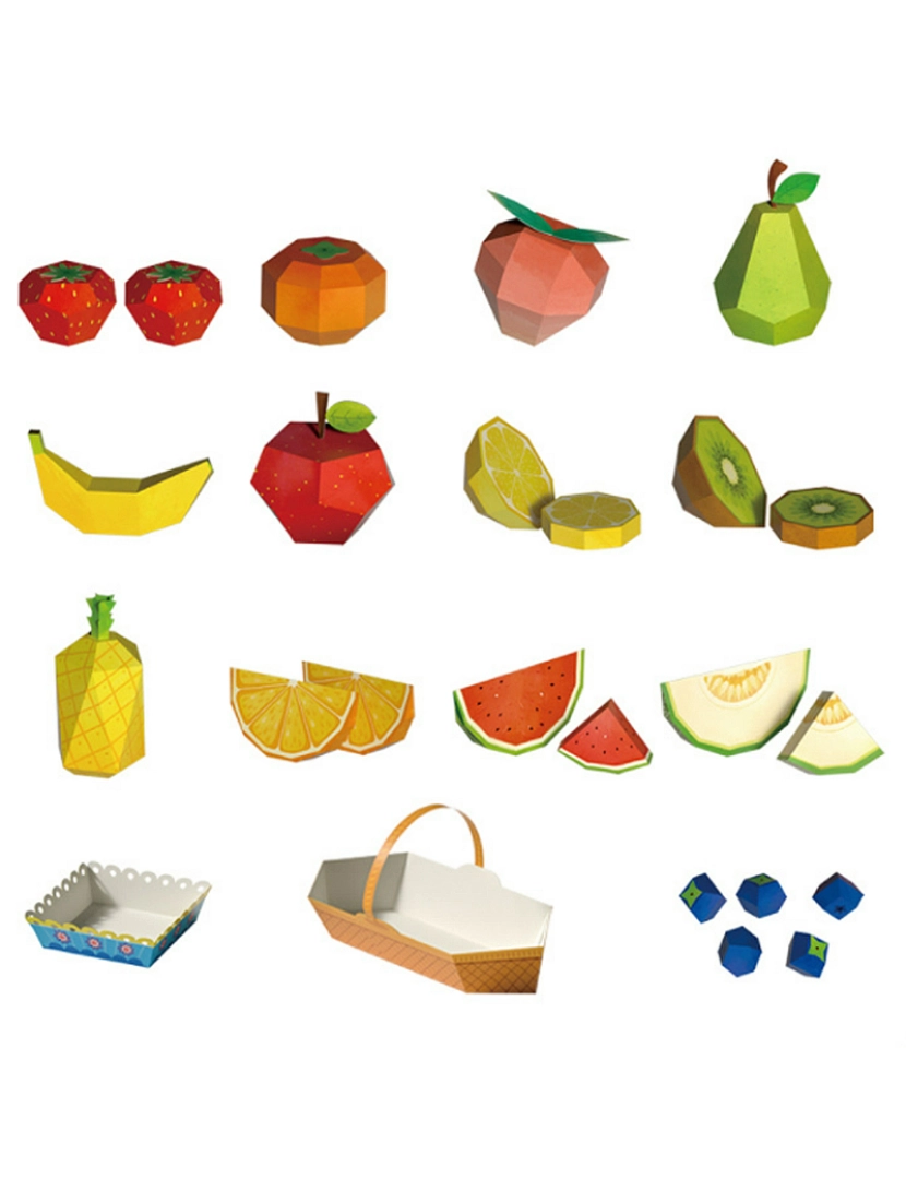 imagem de DAM. Kit de artesanato de origami de papel 3D. Figuras de frutas..2