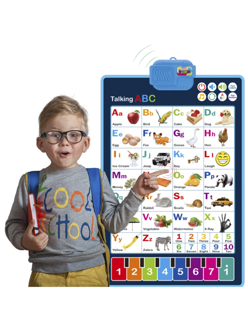 imagem de DAM. Alfabeto eletrônico interativo para aprender inglês, ABC falante e pôster musical. Brinquedo educativo para crianças.3
