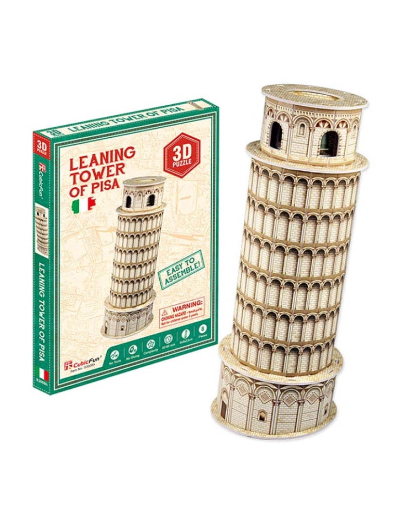 DAM - Quebra-cabeça 3D Torre de Pisa Multicor