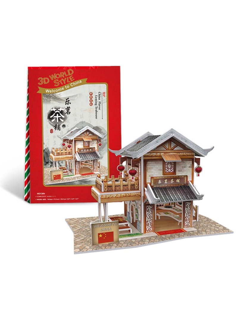 DAM - Puzzle 3D World Style China Oriental Tenda De Chá Lemin Tradicional