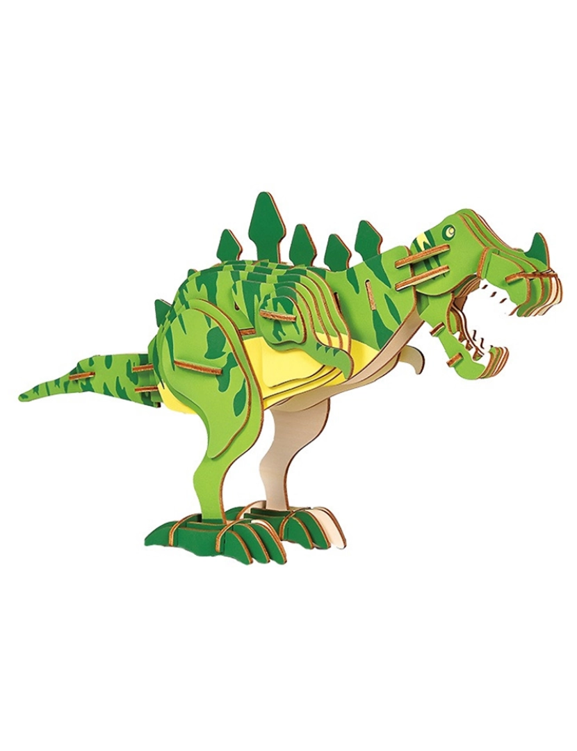 imagem de DAM. Quebra-cabeça 3D de madeira Tyrannosaurus Rex 67 peças. 34,5x10x34,5cm.1