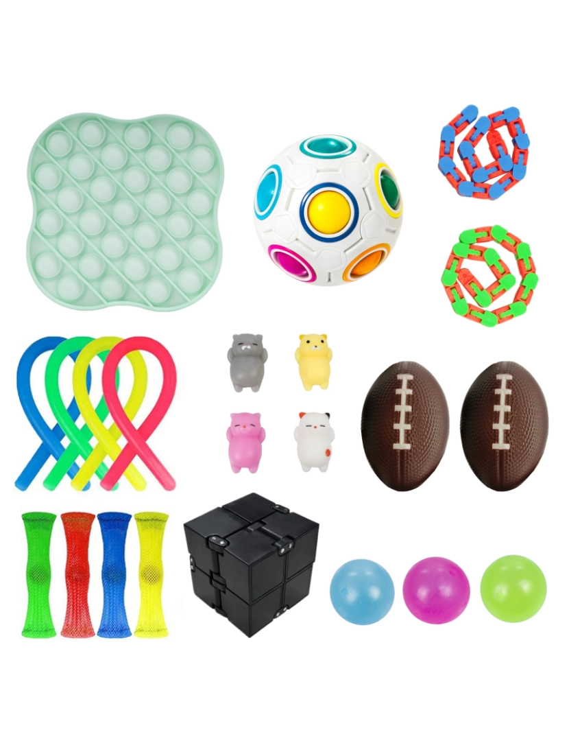 imagem de DAM. Pack de Fidget Toys anti stress. Brinquedos e acessórios variados.1