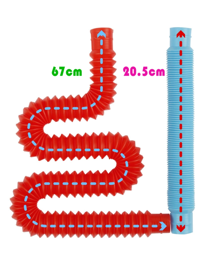 imagem de DAM. Tubos XL Pop. Brinquedos sensoriais divertidos e funcionais que dobram, esticam e conectam.4