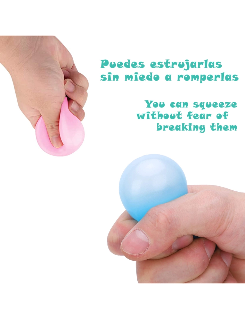 imagem de DAM. Bola de silicone antiestresse de 5,5 cm, brilha no escuro. Bola macia para apertar e apertar.3