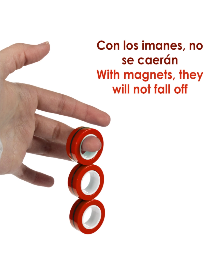 imagem de DAM. Magnetic Fidget Anéis, anéis magnéticos. Brinquedo antiestresse, ansiedade, concentração.2