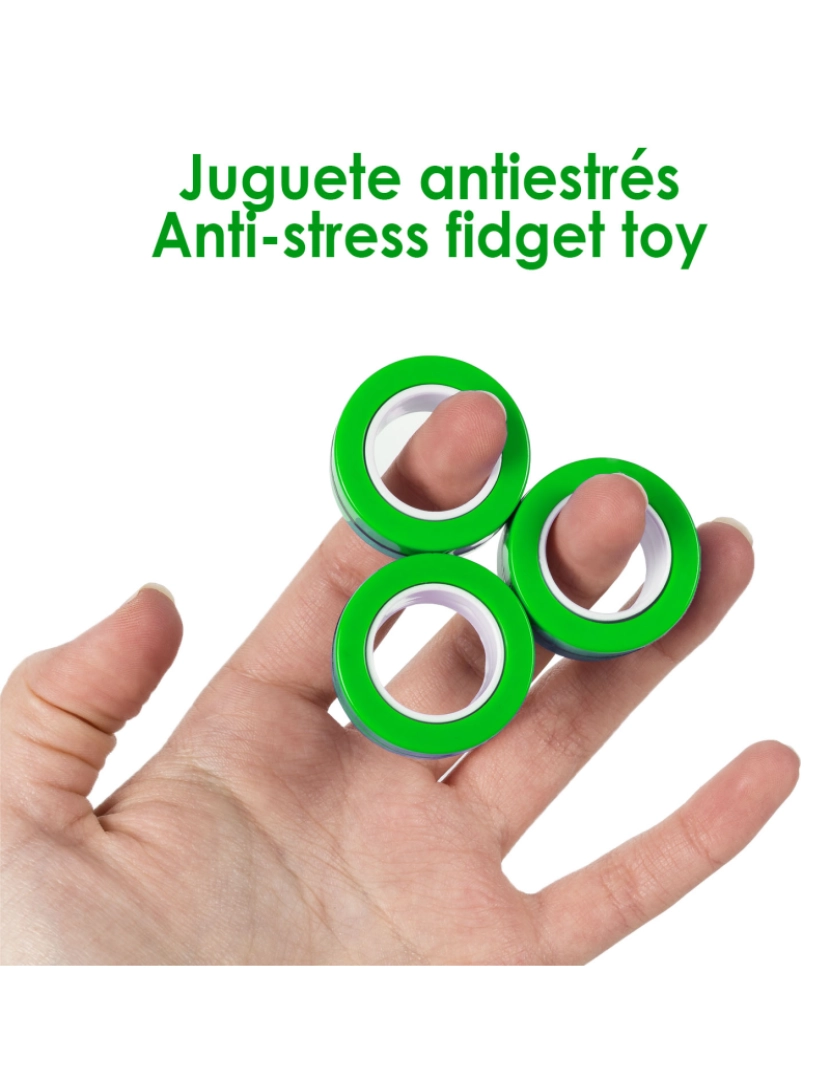 imagem de DAM. Magnetic Fidget Anéis, anéis magnéticos. Brinquedo antiestresse, ansiedade, concentração.3