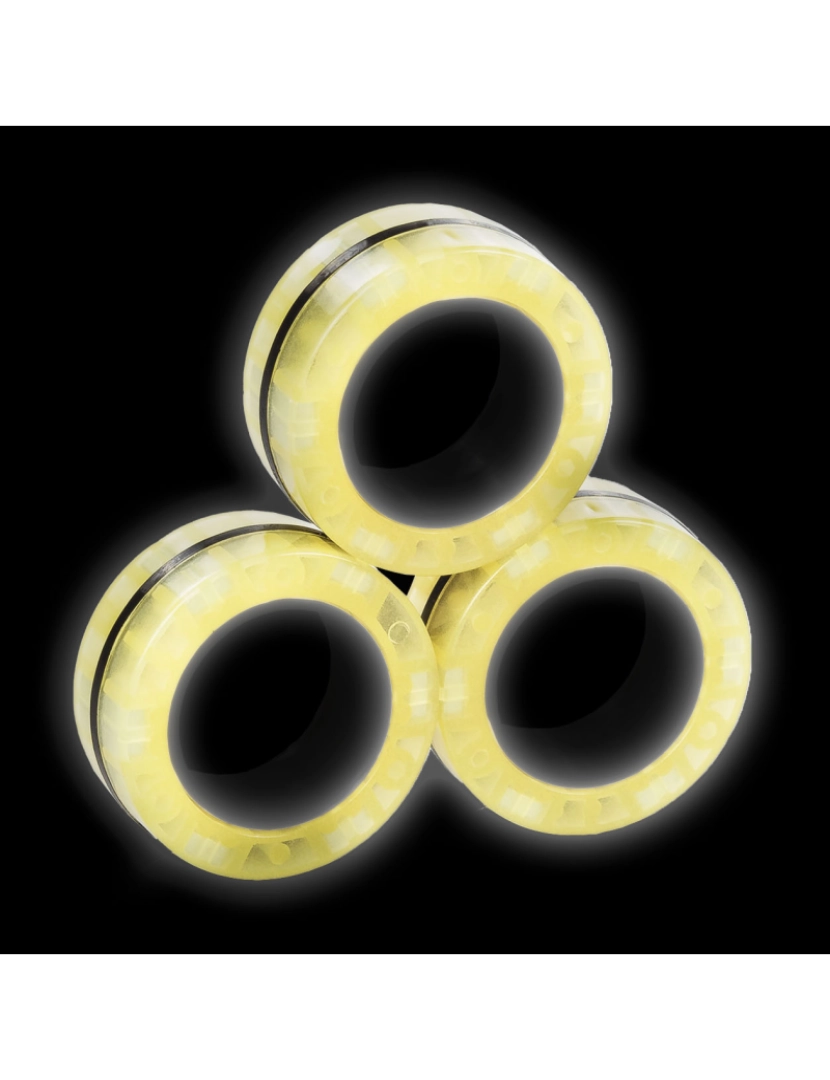 imagem de DAM. Magnetic Fidget Glow Rings, anéis magnéticos, brilham no escuro. Brinquedo antiestresse, ansiedade, concentração.6