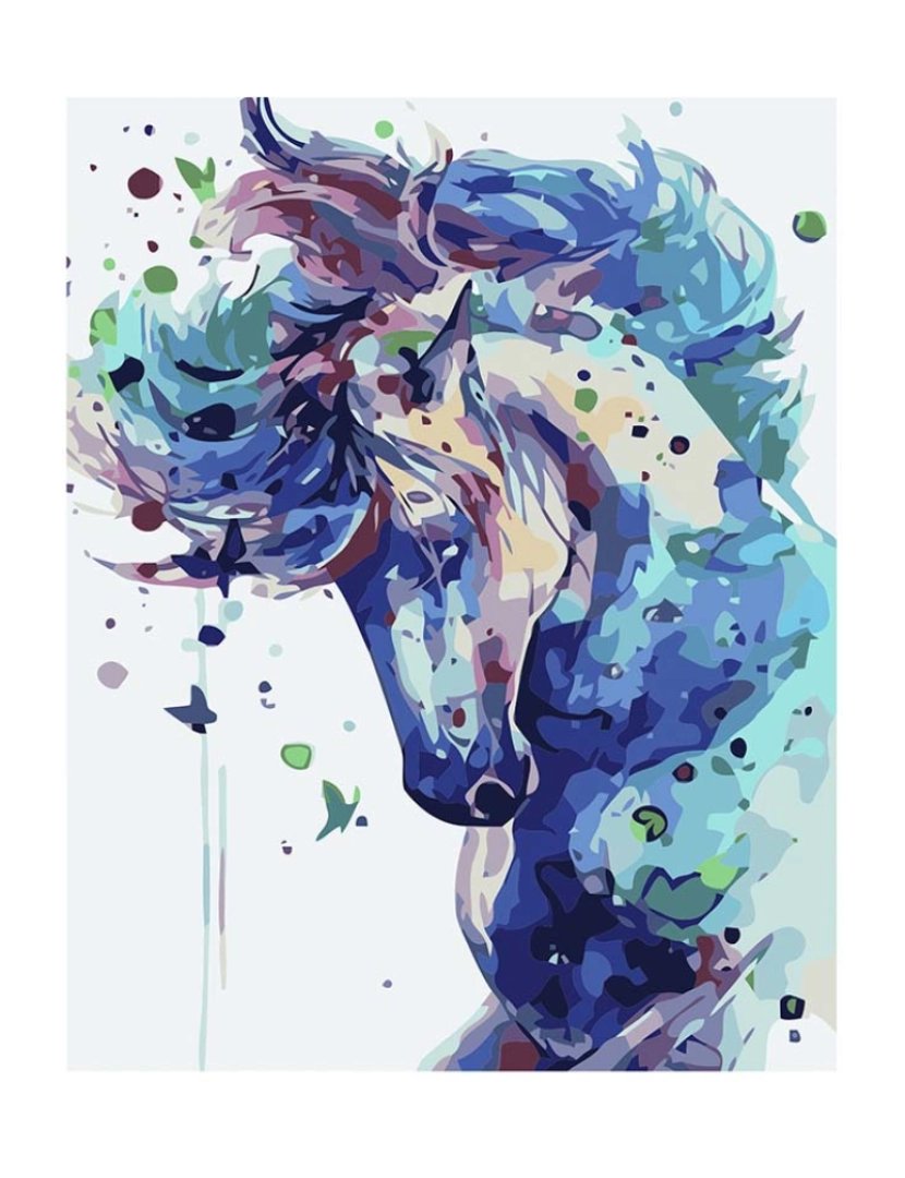 DAM - Tela Com Desenho Para Pintar Com Números Cavalo