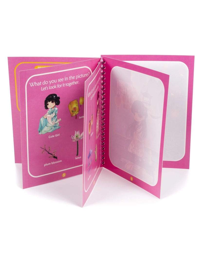 imagem de DAM. Design de princesas de mangá de livro de colorir de água. Tinta mágica para crianças, reutilizável. Desenhe e pinte sem manchar.3