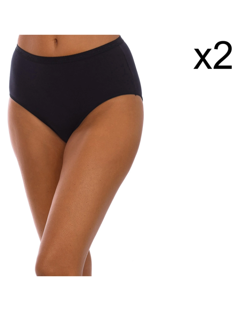 Playtex - Pack 2 Cuecas Bio Midi Senhora Preto