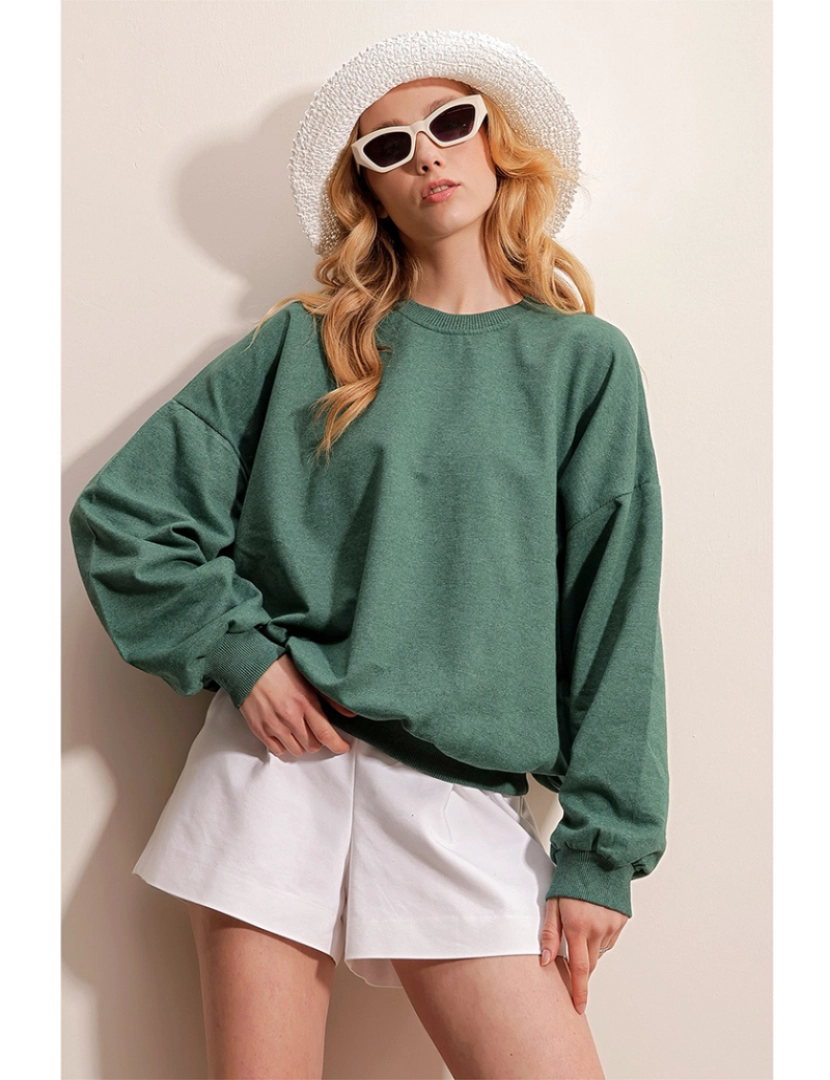 Bellevue - Sweatshirt de Senhora Verde Escuro