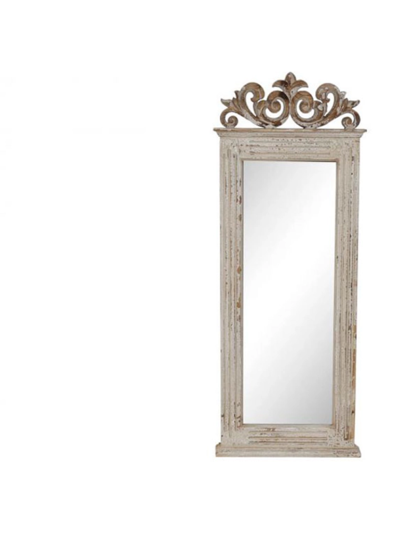It - Espelho Madeira Envelhecido Branco 