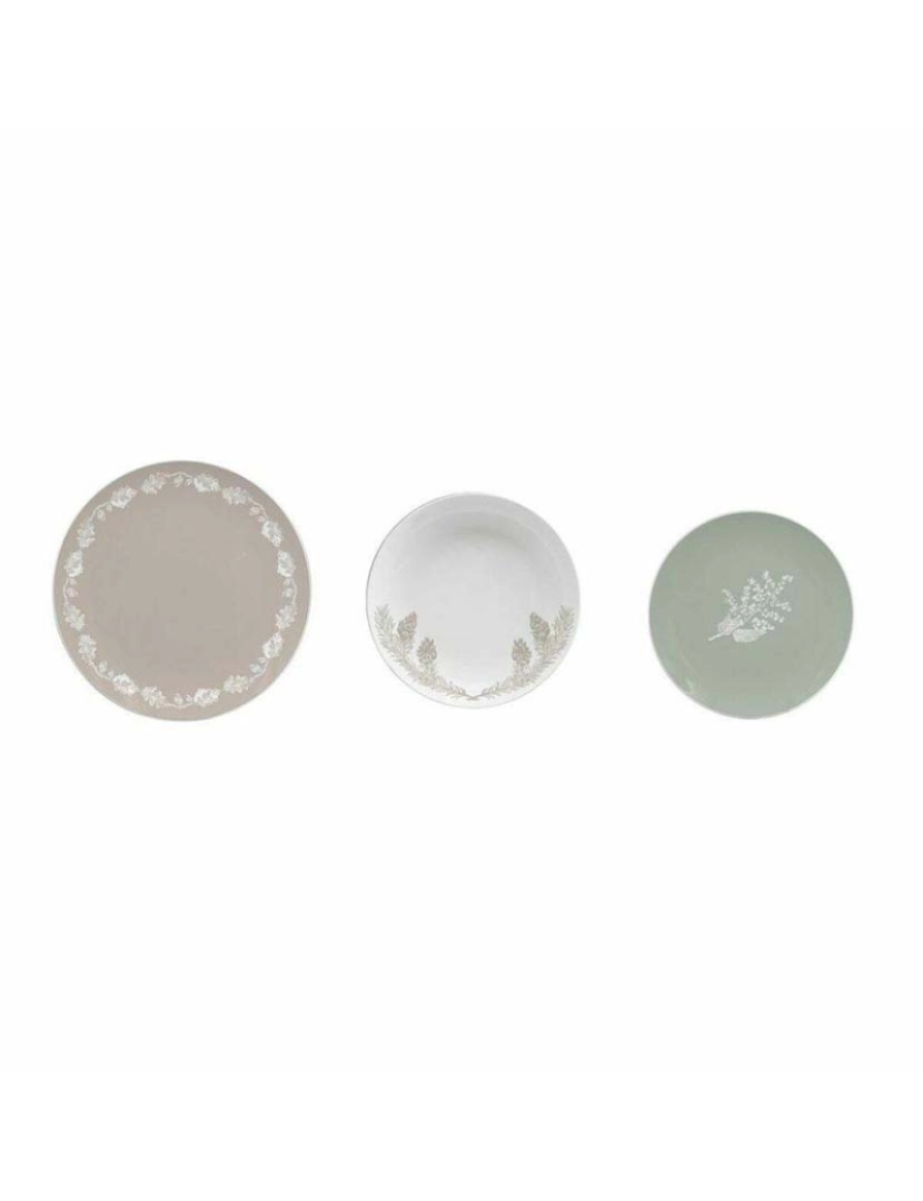 DKD Home - Conjunto de pratos  Decor Porcelana 18 Peças