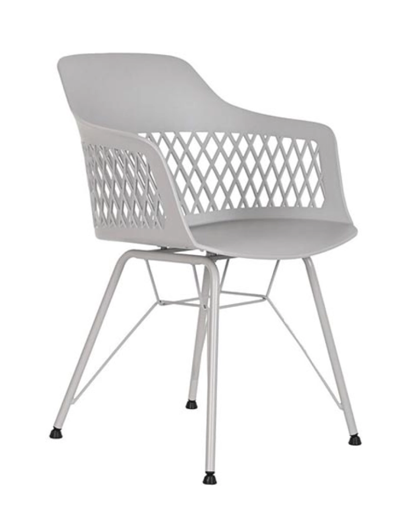 It - Cadeira de Sala de Jantar DKD Home Decor Cinzento claro 57 x 57 x 80,5 cm