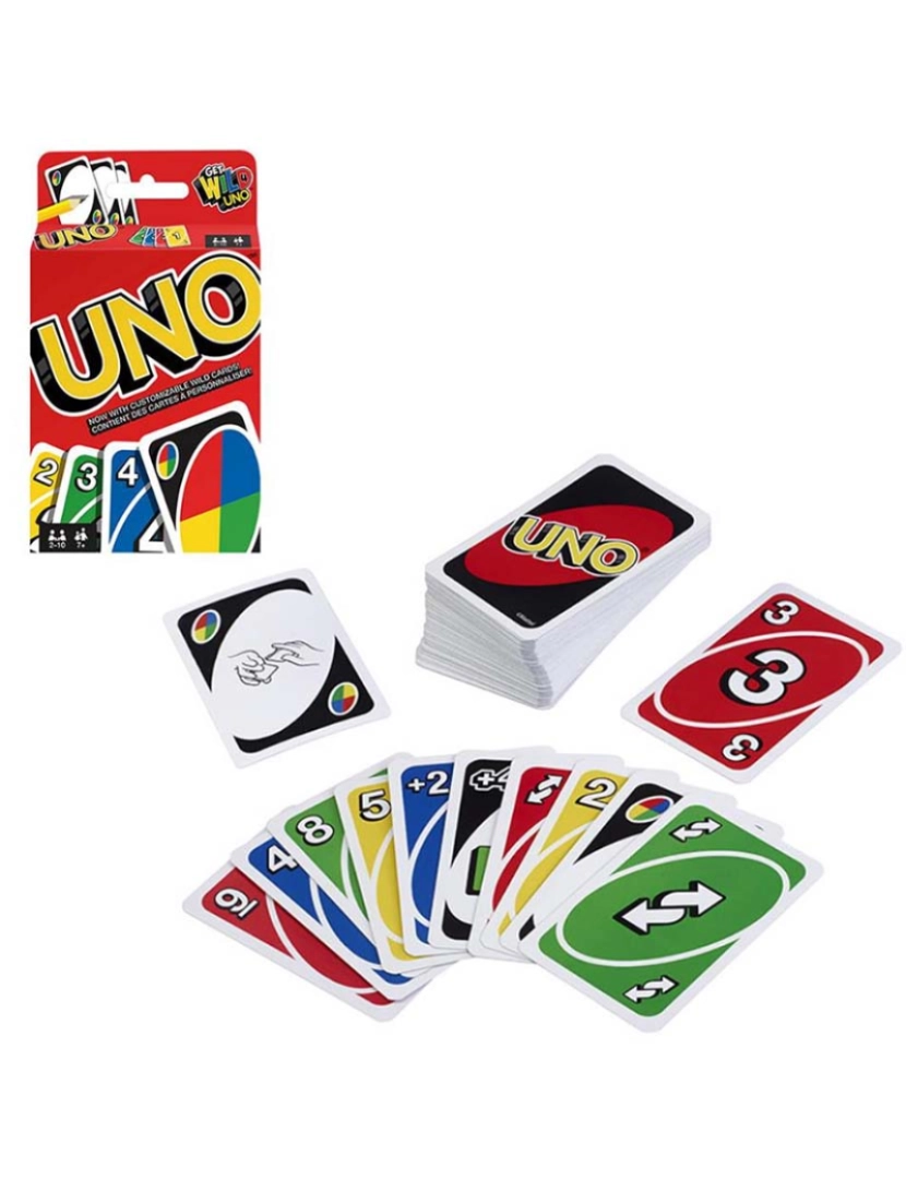 Jogo de Carta Card Game Uno Super Mario World - Mattel Games