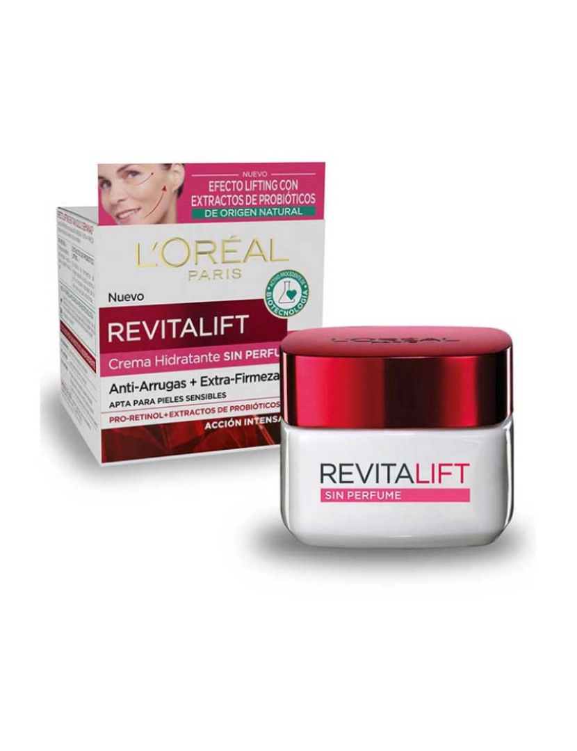 L'Oréal - Protetor Pele Sensível Anti-Rugas Revitalift s/ Perfume SPF15 50Ml