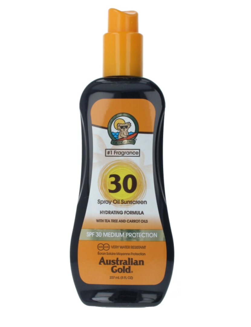 Australian Gold - Sunscreen Spf30 Spray Oil Hydrating With Carrot Australian Gold 237 ml